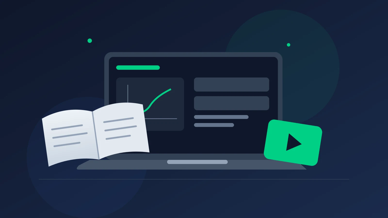 SAT study resources illustrated with books, lessons and practice tools